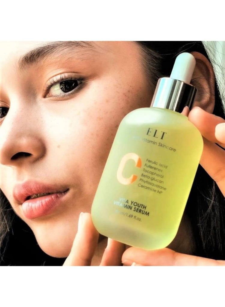 اي ال تي ELT Vita Youth Vitamin C Serum 50ml – سيروم فيتامين C متعدد الفيتامينات لتفتيح وتهدئة البشرة - Image 5